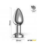 AFTERDARK Dimpor Chrome anālais spraudnis ar vibrāciju un magnētisko USB izmēru S