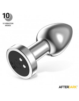 AFTERDARK Dimpor Chrome anālais spraudnis ar vibrāciju un magnētisko USB izmēru S
