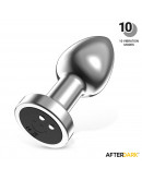 AFTERDARK Dimpor Chrome anālais spraudnis ar vibrāciju un magnētisko USB izmēru S