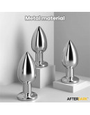 AFTERDARK Dimpor Chrome anālais spraudnis ar vibrāciju un magnētisko USB izmēru S