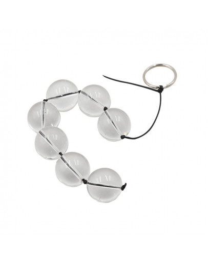 LATETOBED BDSM LINE stikla anālās pērlītes, 4 izmēri