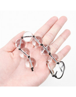 LATETOBED BDSM LINE stikla anālās pērlītes, 4 izmēri