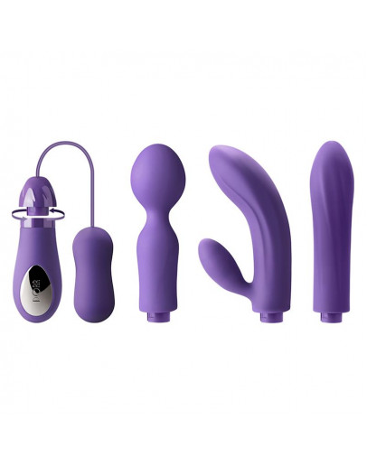 Mystic, vibrators ar 4 maināmām galvām, violets