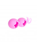 Silikona vaginālās bumbiņas, rozā ar violetu