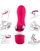 Vibrators ar orālā seksa funkciju, rozā