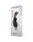 Hopye Rabbit silikona vibrators, melns