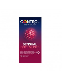 CONTROL Sensual Dots & Lines prezervatīvi,12 gab.