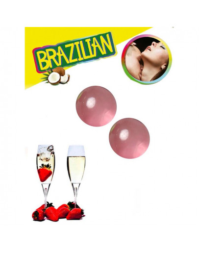 Brazilian Balls ar zemeņu un dzirkstošā vīna aromātu