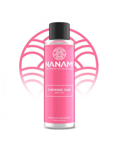 NANAMI Hot Oil Massage sildoša eļļa ar košļājamās gumijas aromātu 100 ml